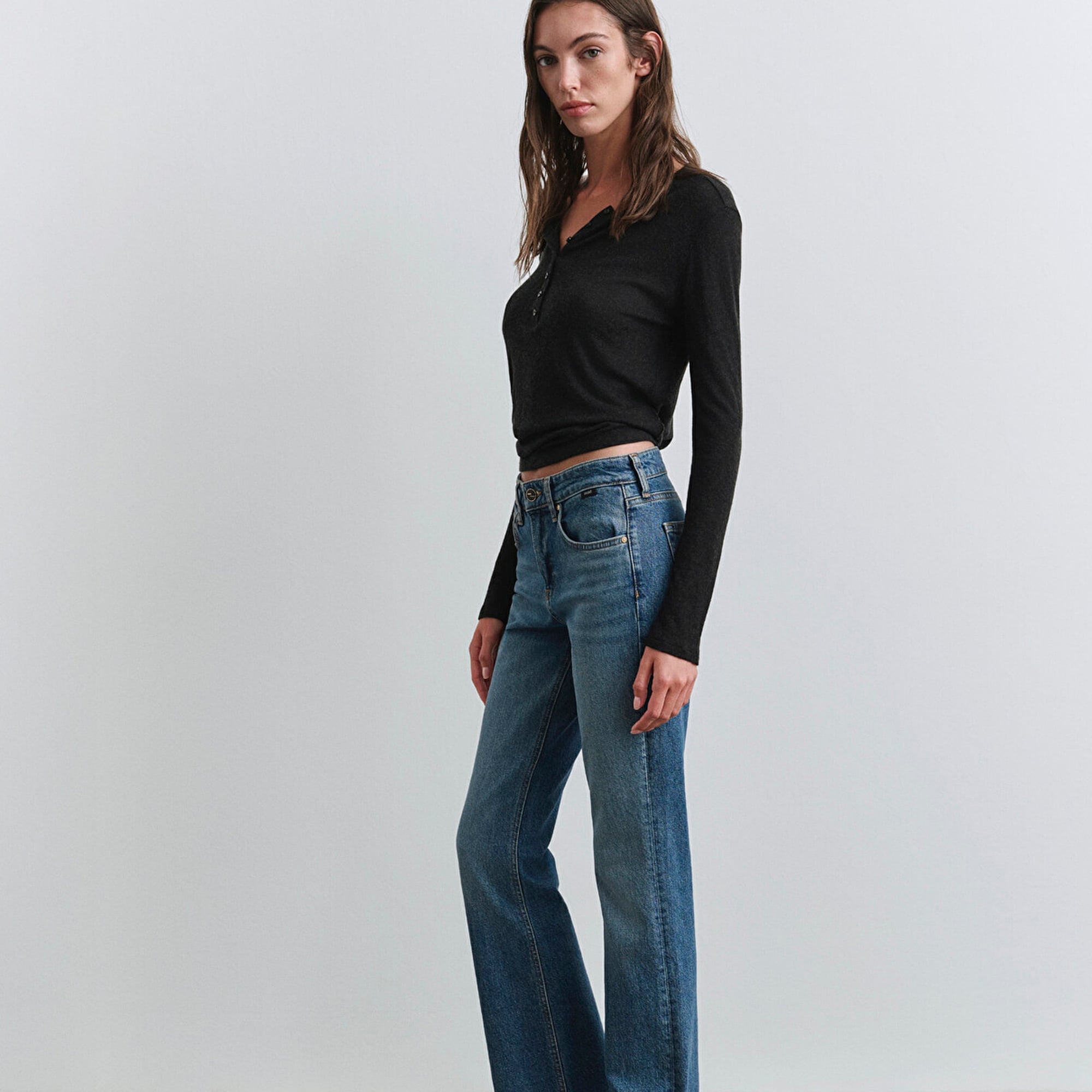 Mavi Alina Iconic Puslu Indigo Mavisi Jean Pantolon 1012577-90538