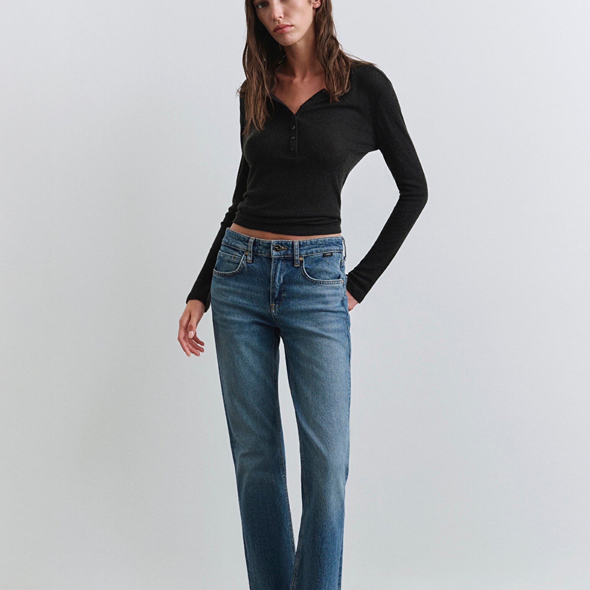 Mavi Alina Iconic Puslu Indigo Mavisi Jean Pantolon 1012577-90538