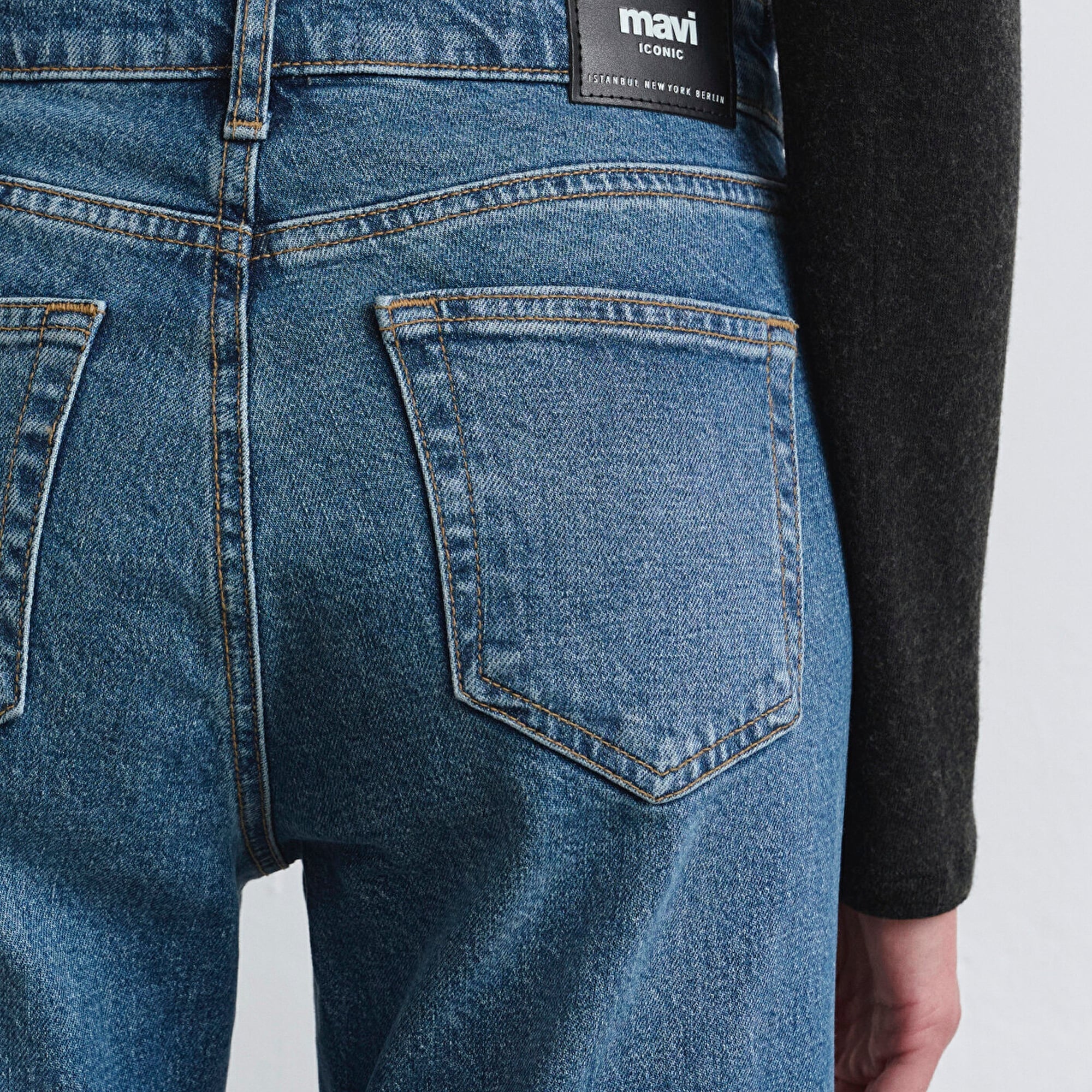 Mavi Alina Iconic Puslu Indigo Mavisi Jean Pantolon 1012577-90538