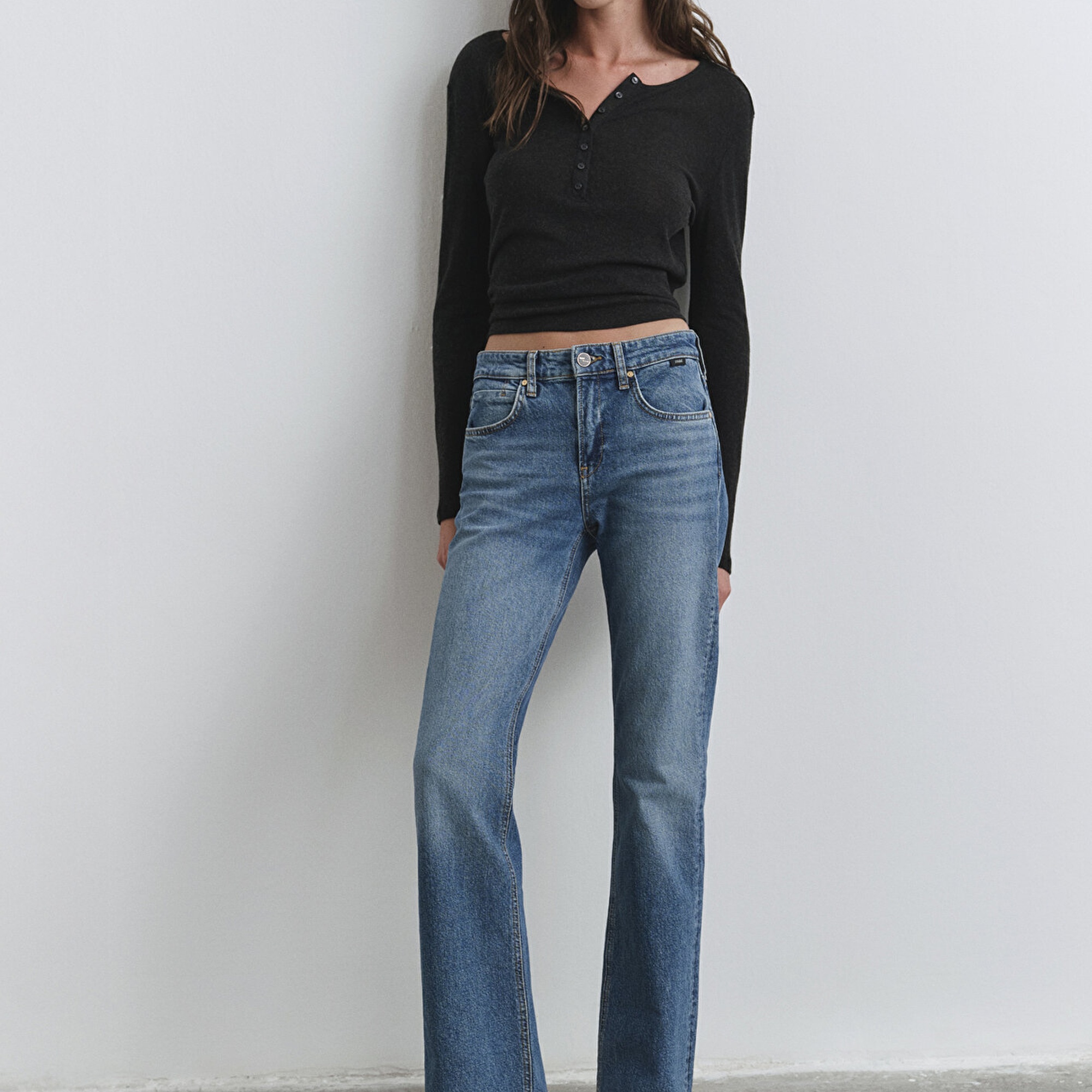 Mavi Alina Iconic Puslu Indigo Mavisi Jean Pantolon 1012577-90538