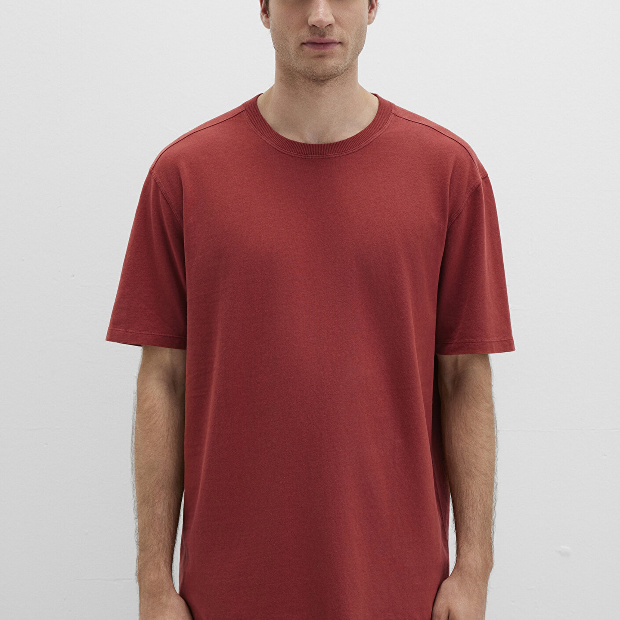 Mavi Kırmızı Tişört Loose Fit / Bol Rahat Kesim 0613044-70457