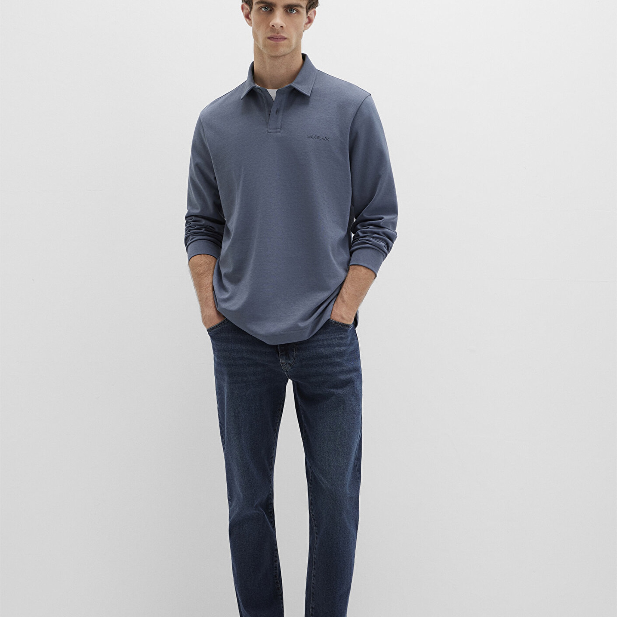 Mavi Düğme Detaylı Lacivert Polo Tişört Regular Fit / Normal Kesim 0613043-80776