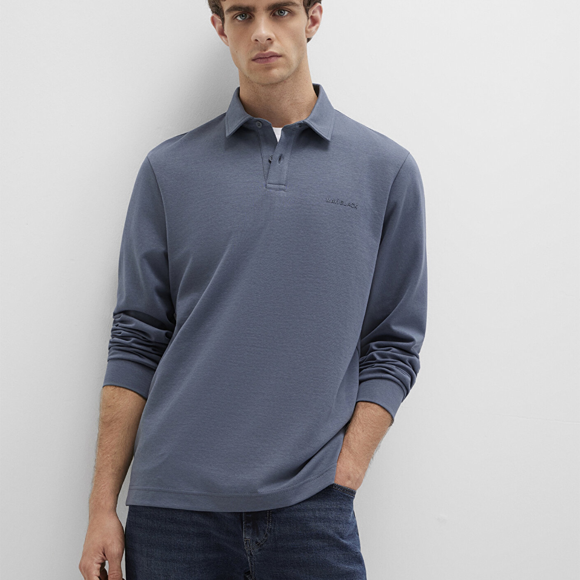 Mavi Düğme Detaylı Lacivert Polo Tişört Regular Fit / Normal Kesim 0613043-80776