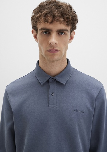  Mavi Düğme Detaylı Lacivert Polo Tişört Regular Fit / Normal Kesim 0613043-80776