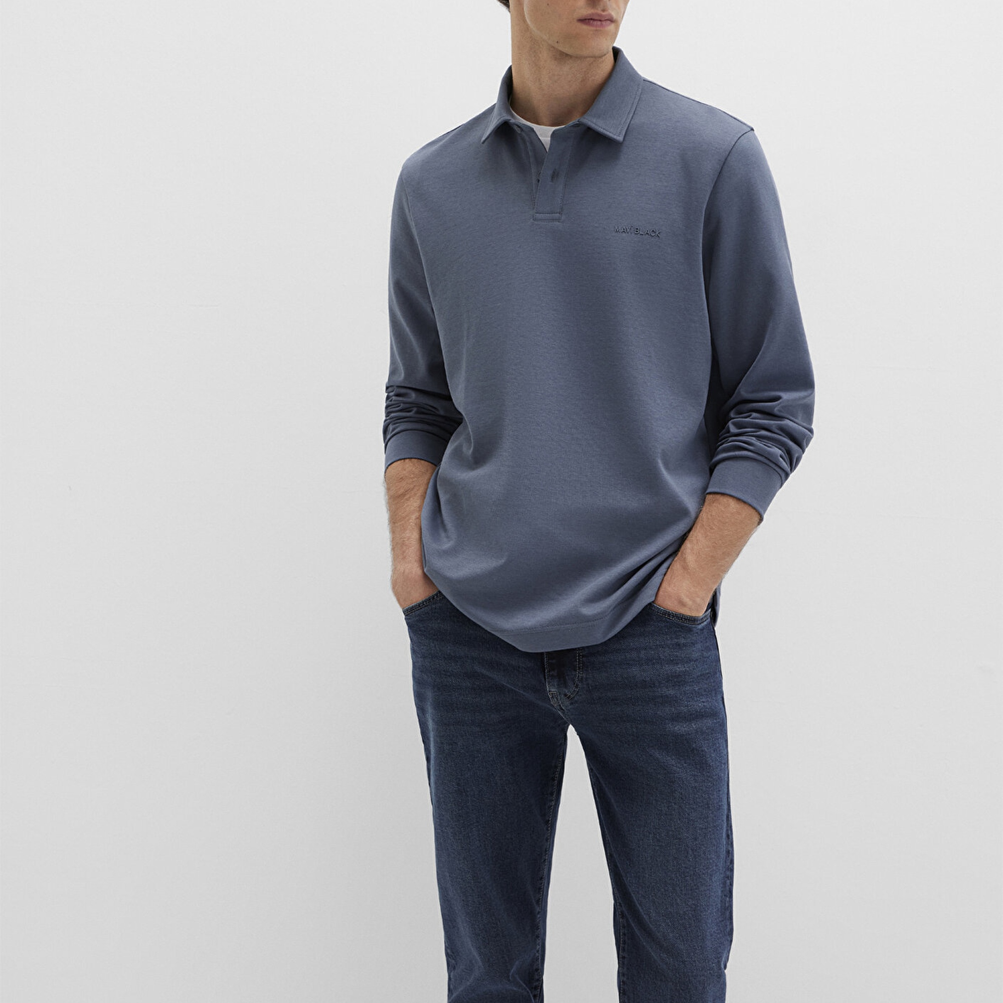 Mavi Düğme Detaylı Lacivert Polo Tişört Regular Fit / Normal Kesim 0613043-80776