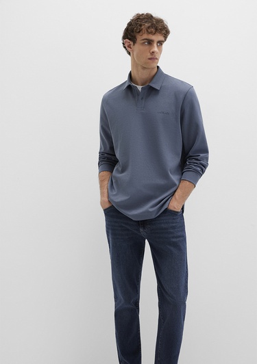  Mavi Düğme Detaylı Lacivert Polo Tişört Regular Fit / Normal Kesim 0613043-80776