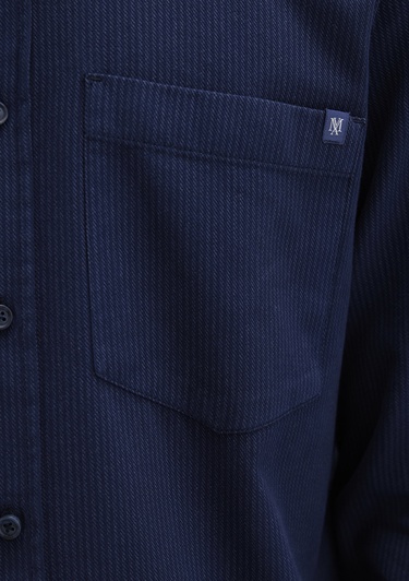  Mavi Çizgili Lacivert Gömlek Regular Fit / Normal Kesim 0211775-91324