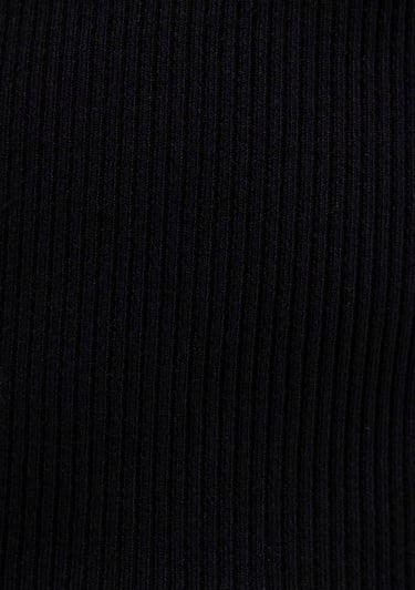  Mavi Fermuar Detaylı Dik Yaka Siyah Kazan Fitted / Vücuda Oturan Kesim 1710790-900