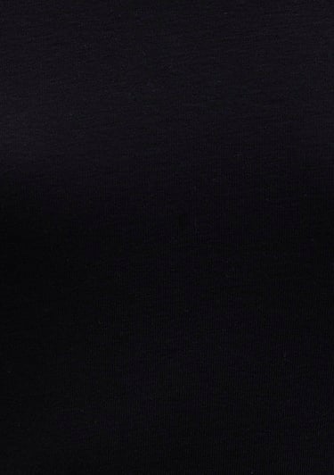  Mavi Uzun Kollu Siyah Basic Tişört Fitted / Vücuda Oturan Kesim 1613619-900