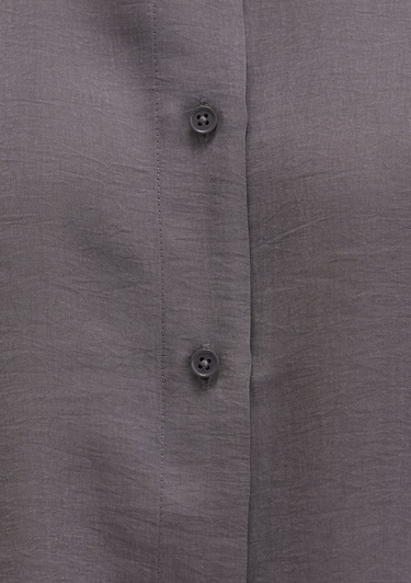  Mavi Antrasit Gömlek Loose Fit / Bol Rahat Kesim 1211373-90721
