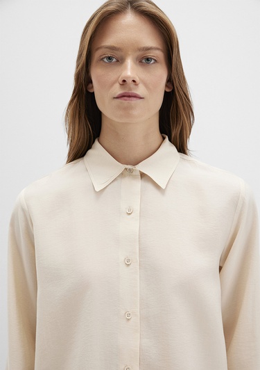  Mavi Bej Gömlek Loose Fit / Bol Rahat Kesim 1211373-70005