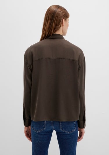  Mavi Kahverengi Gömlek Oversize / Geniş Kesim 1211354-71540