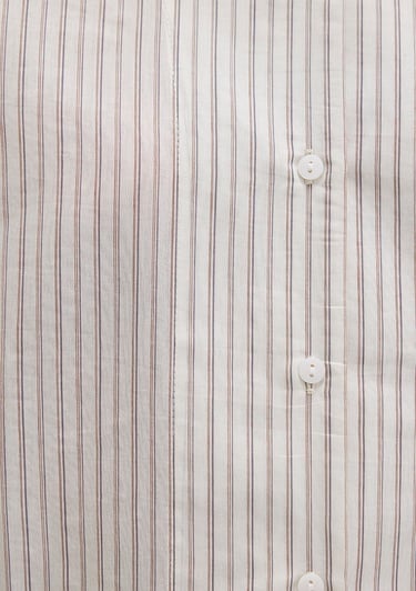  Mavi Çizgili Ekru Gömlek Regular Fit / Normal Kesim 1211353-91345