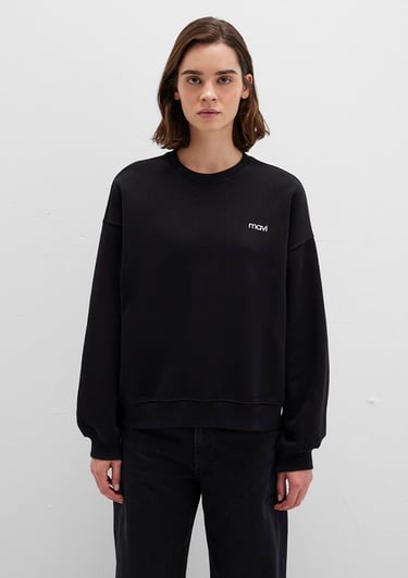  Mavi Mavi Logo Baskılı Siyah Sweatshirt 1S10490-900