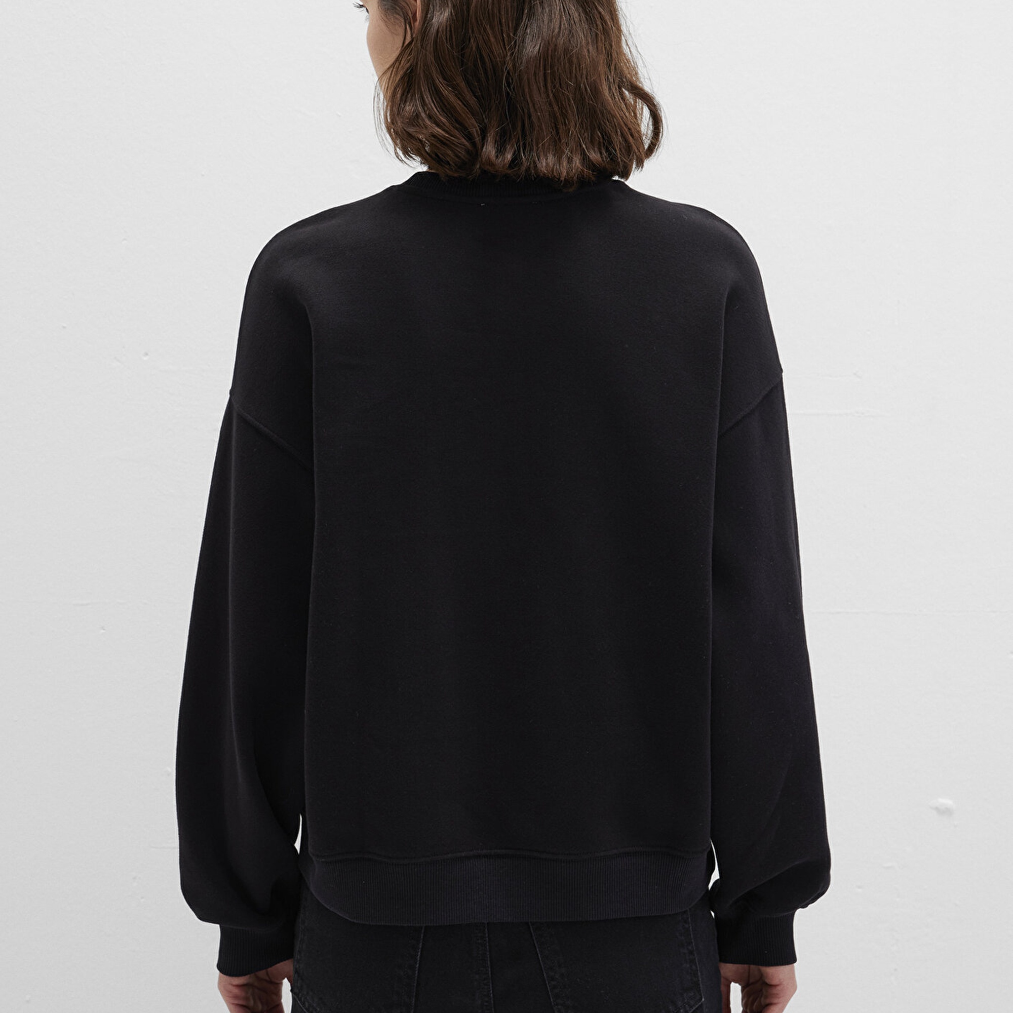 Mavi Mavi Logo Baskılı Siyah Sweatshirt 1S10490-900