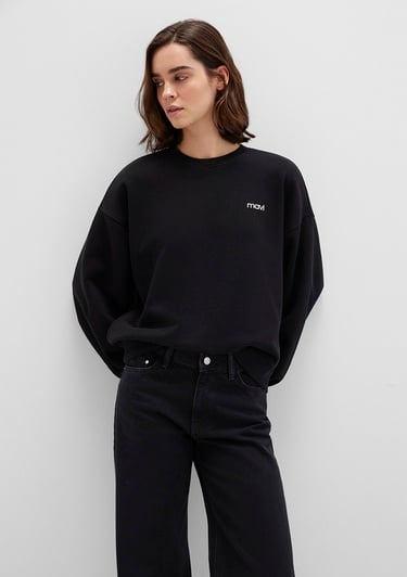  Mavi Mavi Logo Baskılı Siyah Sweatshirt 1S10490-900