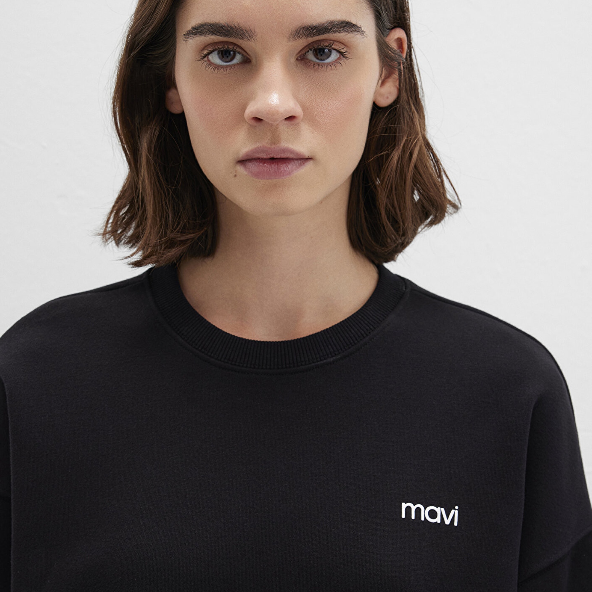 Mavi Mavi Logo Baskılı Siyah Sweatshirt 1S10490-900