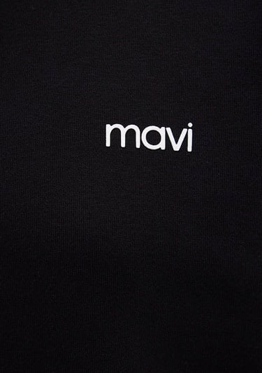  Mavi Mavi Logo Baskılı Siyah Sweatshirt 1S10490-900