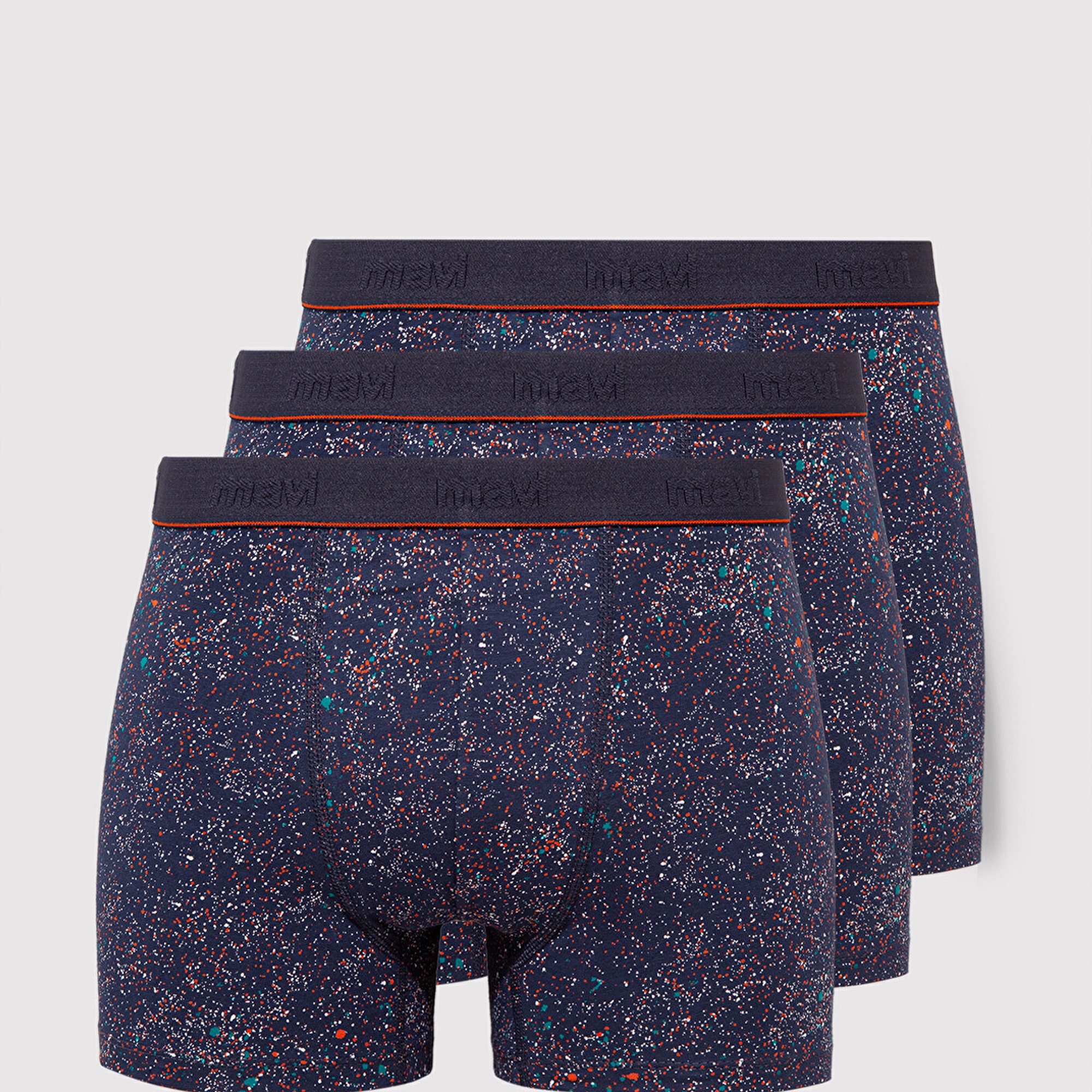 Mavi 3lü Baskılı Lacivert Boxer 0912215-28417