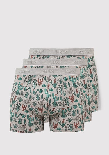  Mavi 3lü Beyaz Basic Boxer 0912212-23854