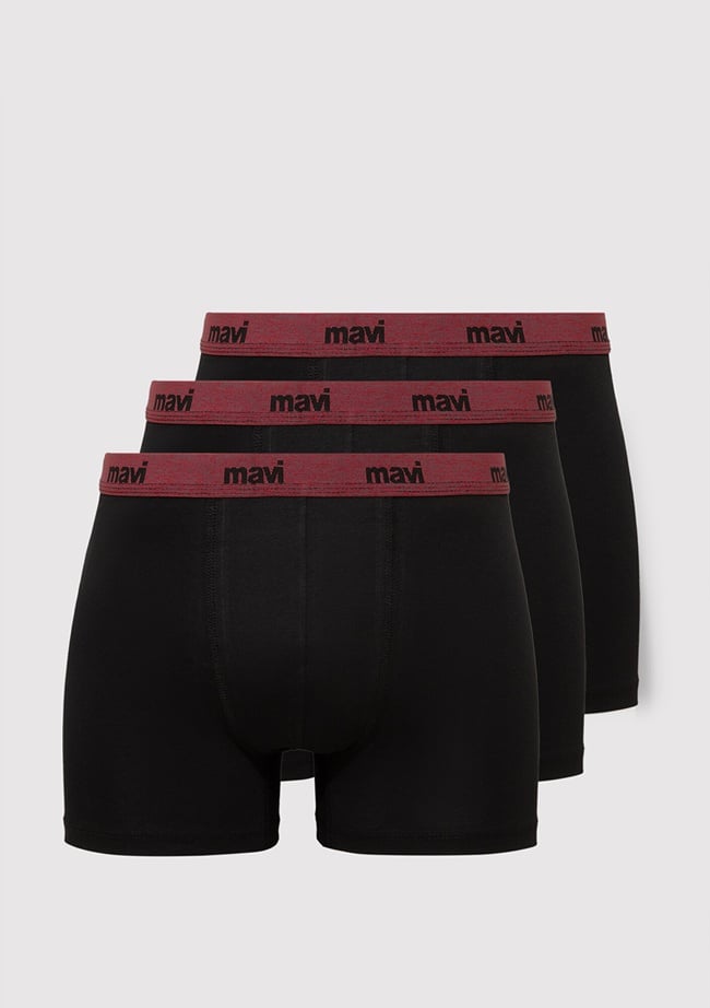  Mavi 3lü Siyah Basic Boxer 0912231-900