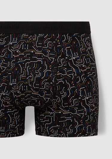  Mavi 3lü Siyah Basic Boxer 0912208-900