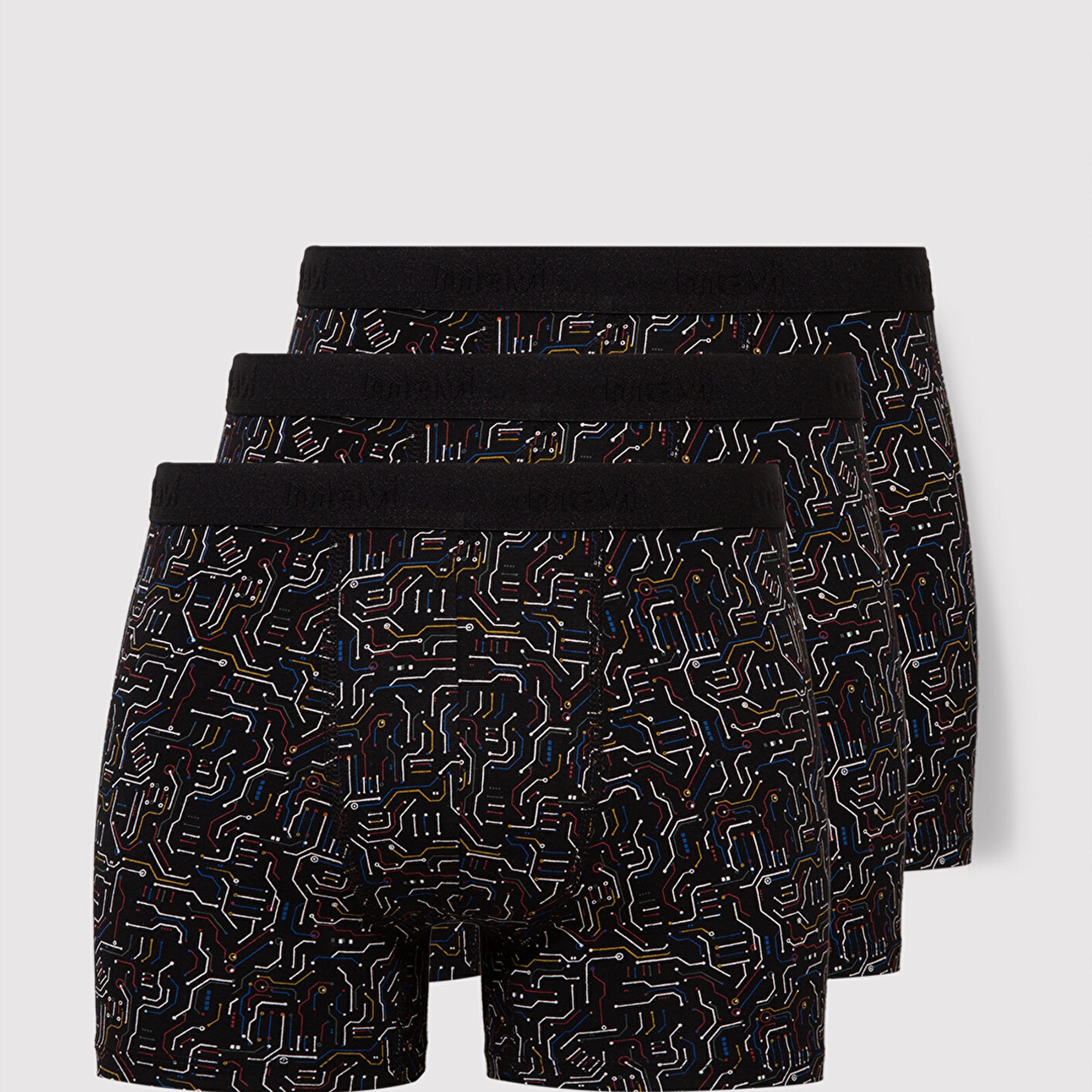 Mavi 3lü Siyah Basic Boxer 0912208-900