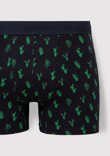  Mavi 3lü Baskılı Lacivert Boxer 0912197-32184