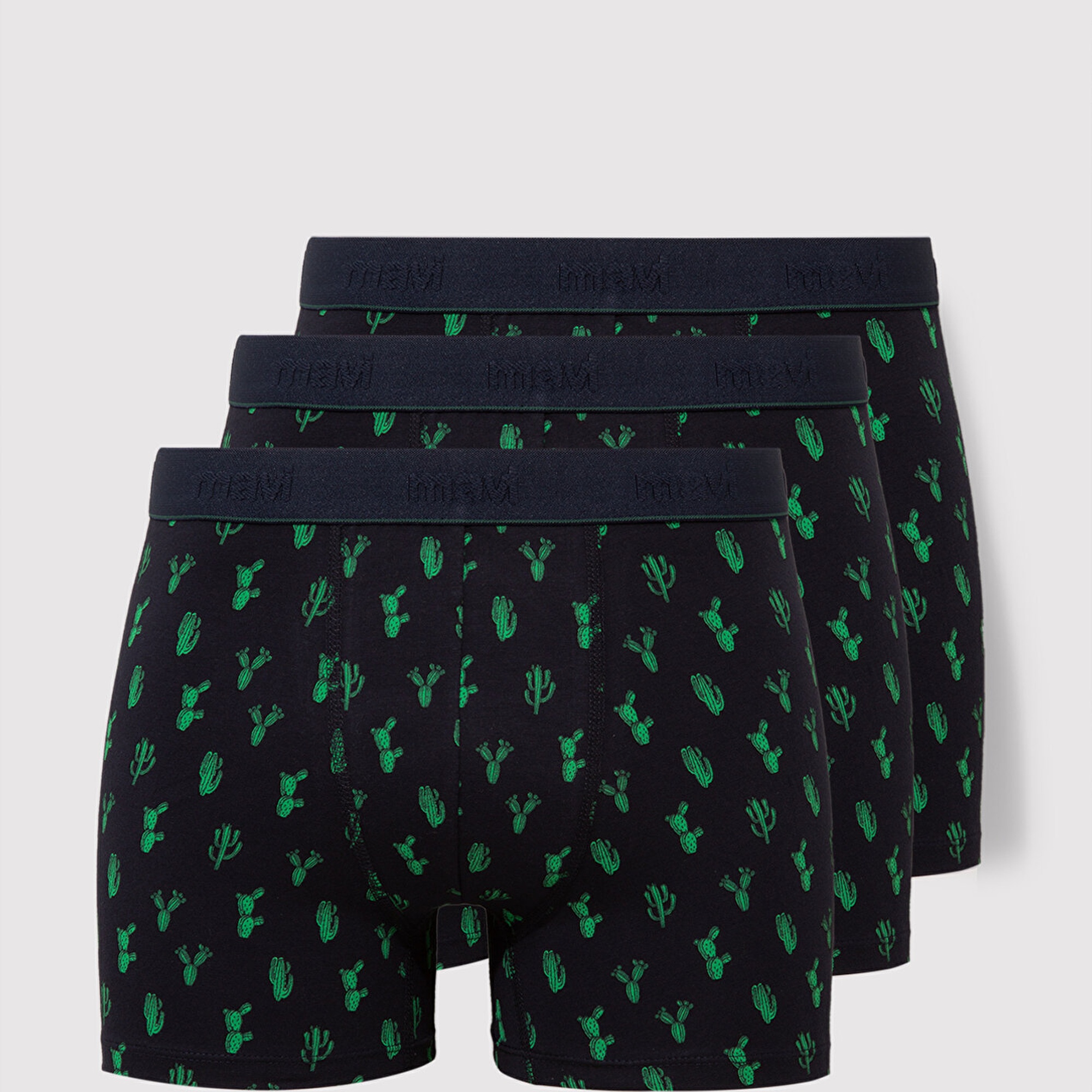 Mavi 3lü Baskılı Lacivert Boxer 0912197-32184