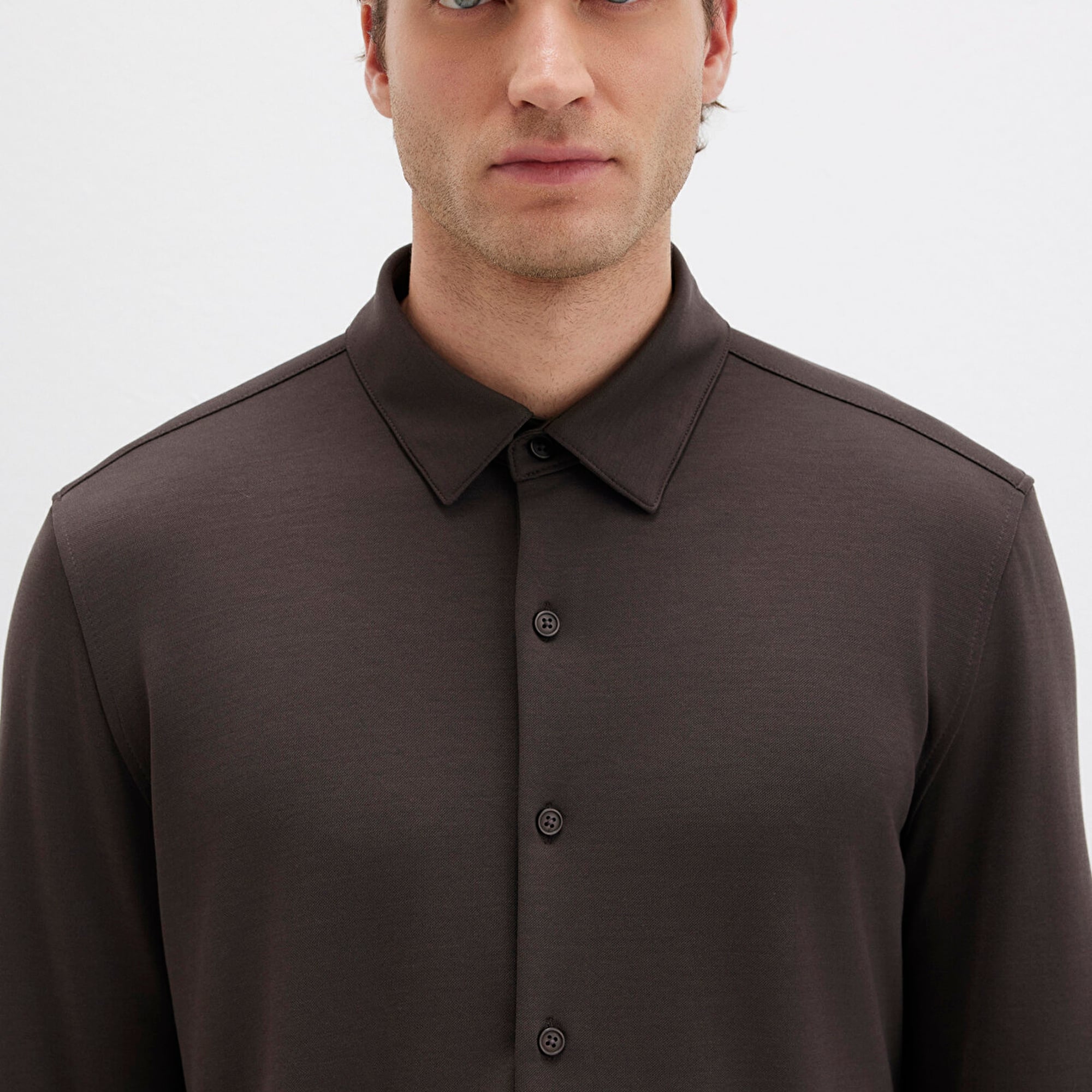 Mavi Kahverengi Gömlek Slim Fit / Dar Kesim 0211908-70219