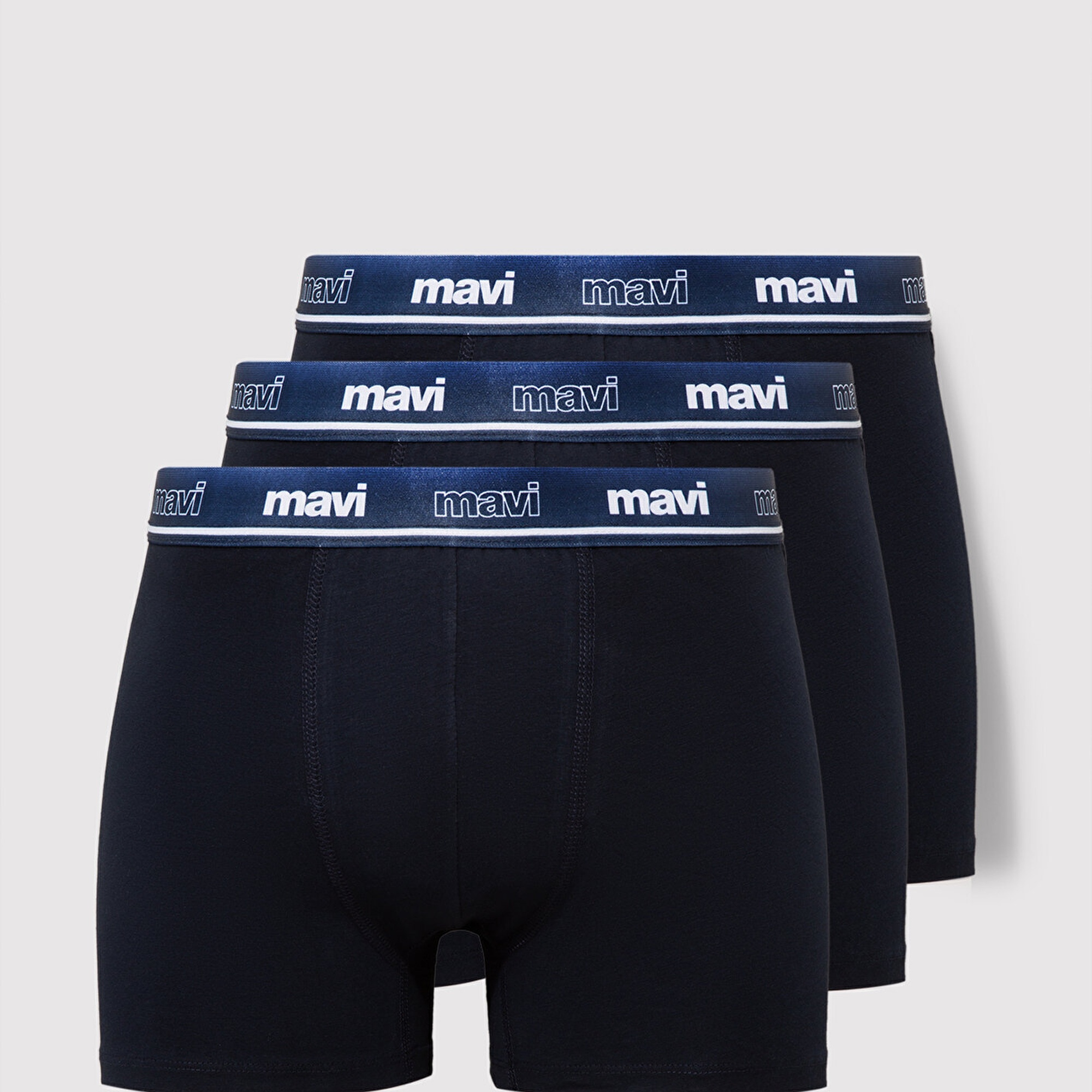 Mavi 3lü Baskılı Lacivert Boxer 0912238-33648