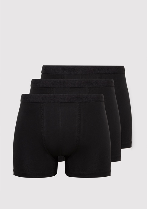  Mavi 3lü Siyah Basic Boxer 0912235-900