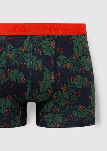  Mavi 3lü Baskılı Lacivert Boxer 0912237-33648