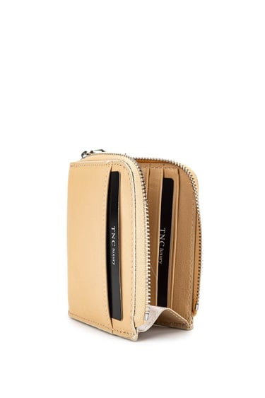  Tamer Tanca Kadın Hakiki Deri Bej Kartlık