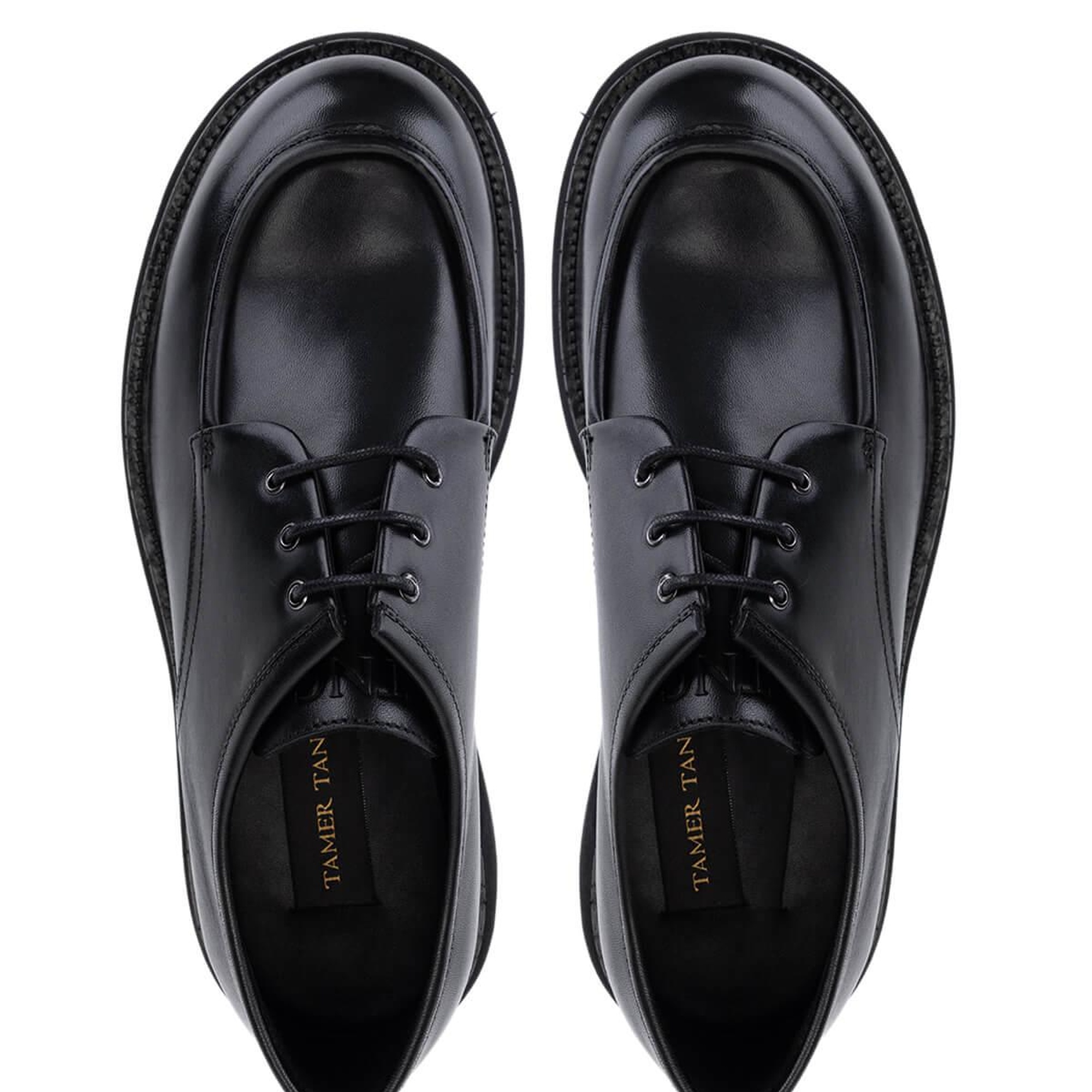 Tamer Tanca Erkek Hakiki Deri Siyah Deri Casual Ayakkabı