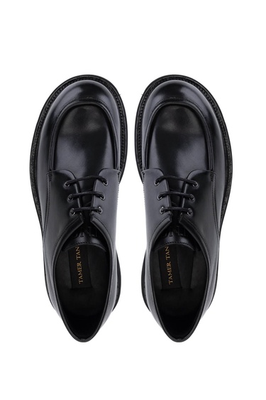  Tamer Tanca Erkek Hakiki Deri Siyah Deri Casual Ayakkabı