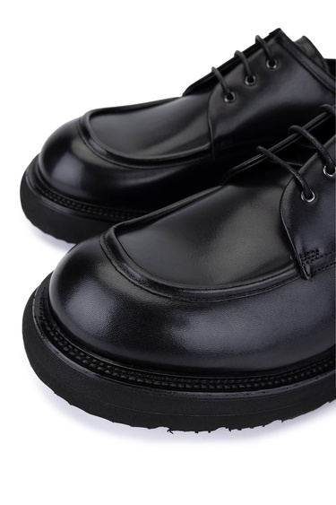  Tamer Tanca Erkek Hakiki Deri Siyah Deri Casual Ayakkabı