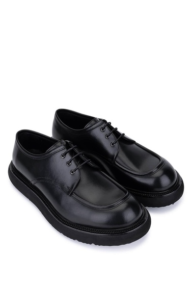  Tamer Tanca Erkek Hakiki Deri Siyah Deri Casual Ayakkabı