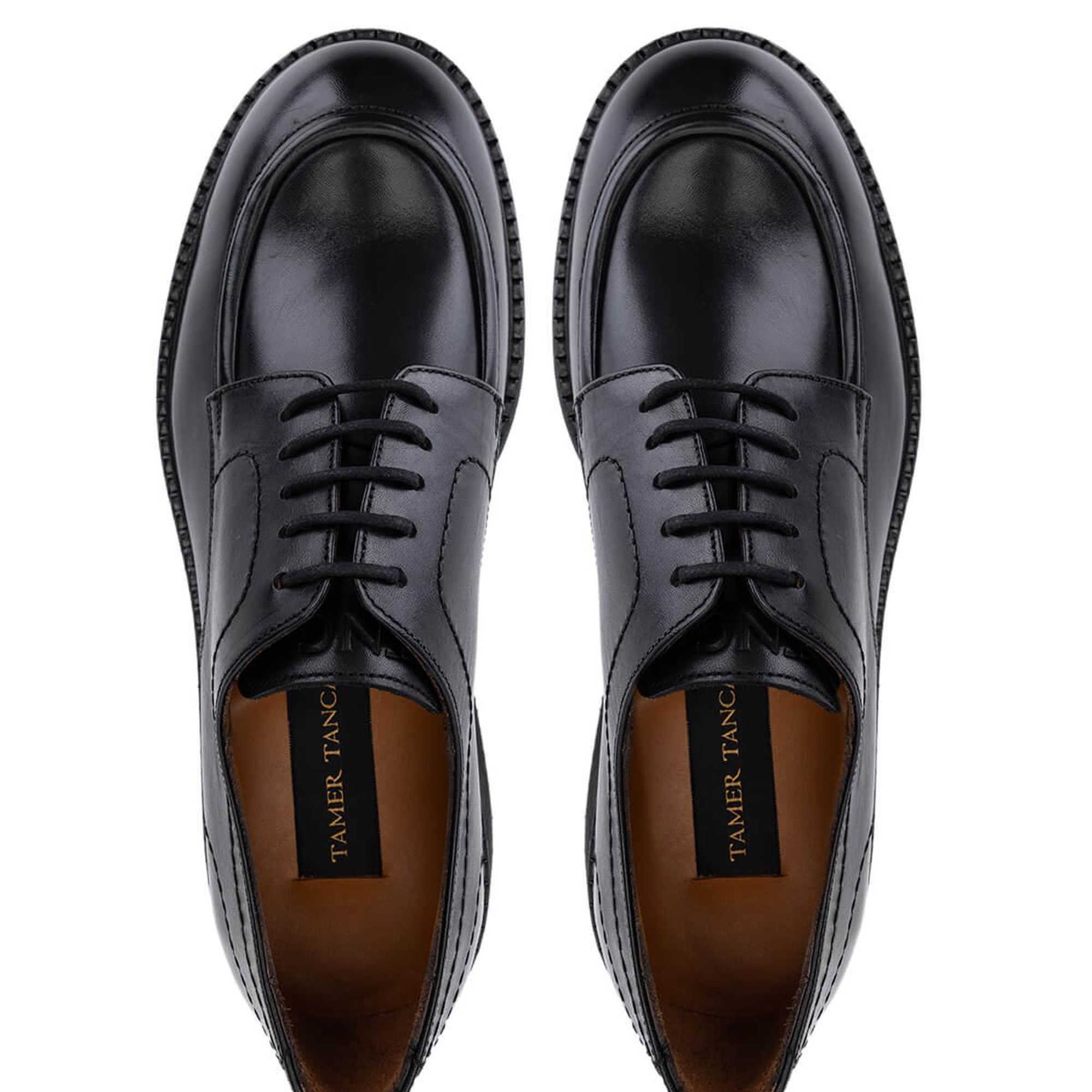 Tamer Tanca Erkek Hakiki Deri Siyah Casual Ayakkabı