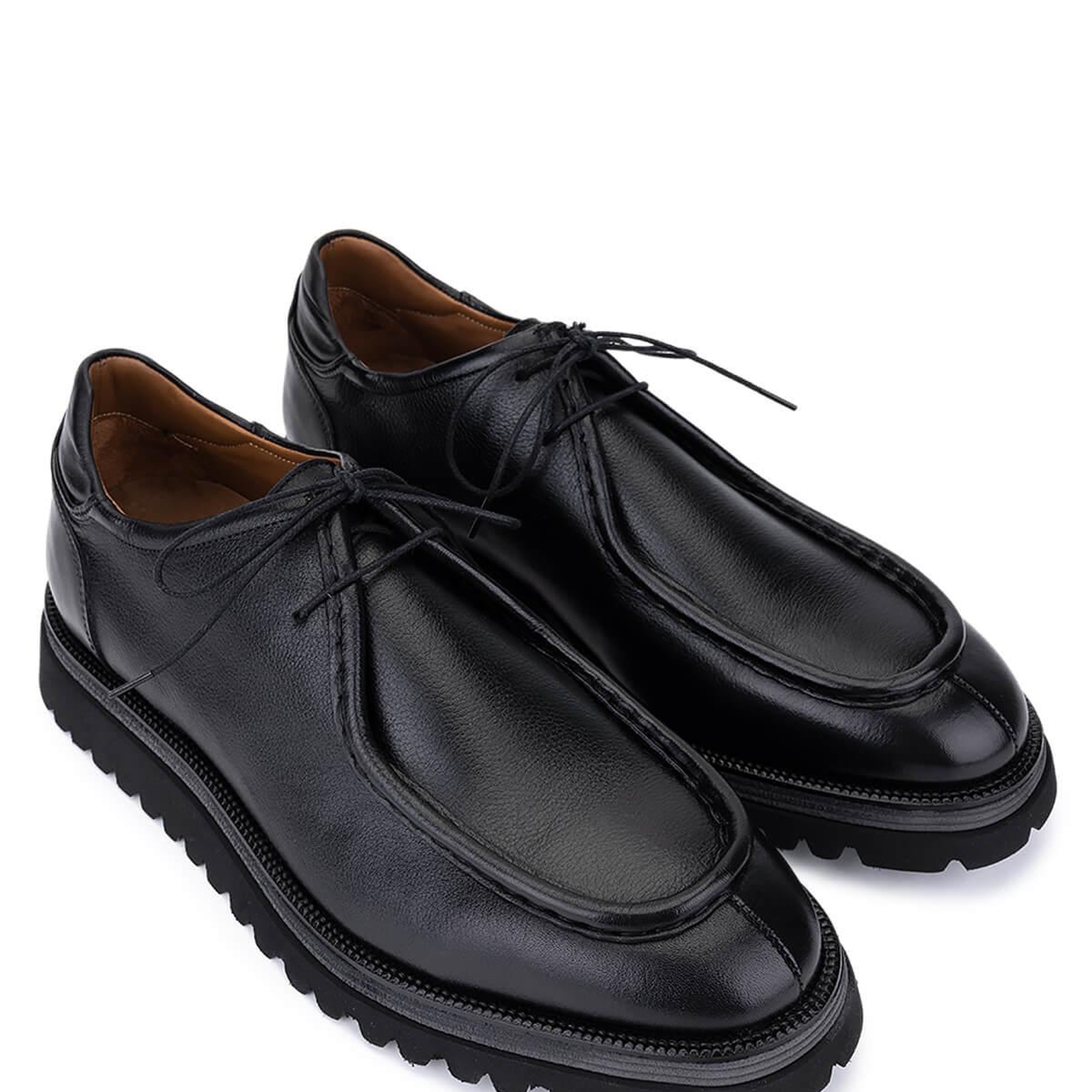 Tamer Tanca Erkek Hakiki Deri Siyah Deri Casual Ayakkabı