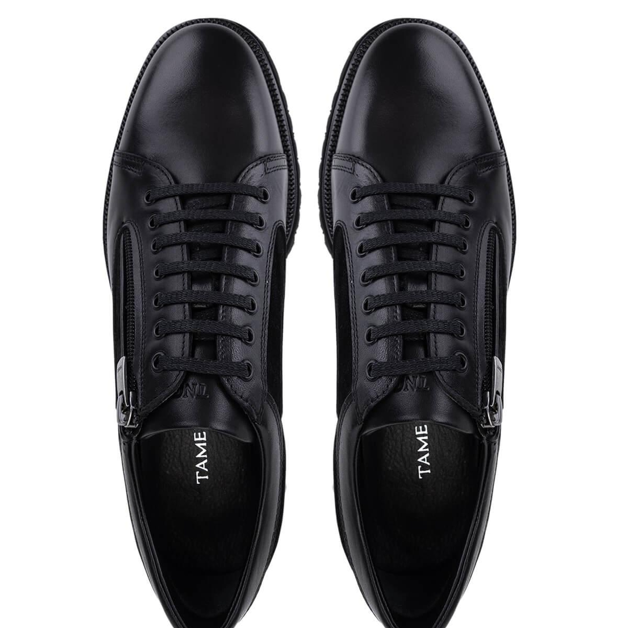 Tamer Tanca Erkek Hakiki Deri Siyah Casual Ayakkabı