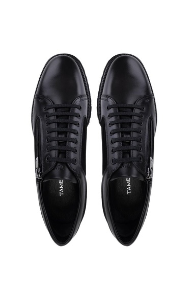  Tamer Tanca Erkek Hakiki Deri Siyah Casual Ayakkabı