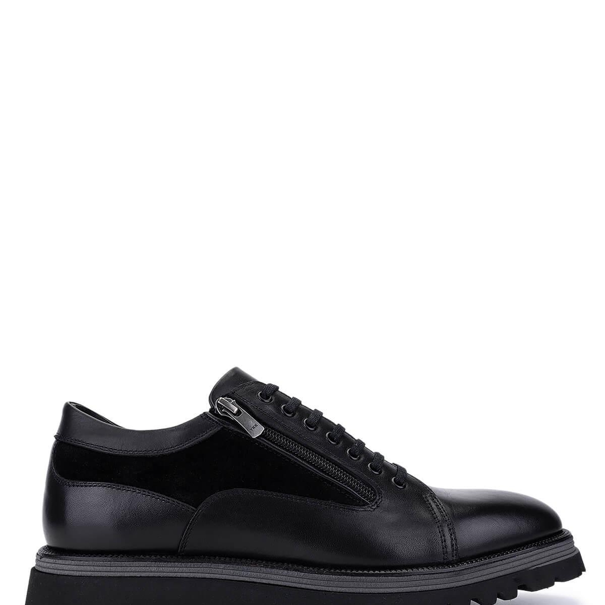 Tamer Tanca Erkek Hakiki Deri Siyah Casual Ayakkabı