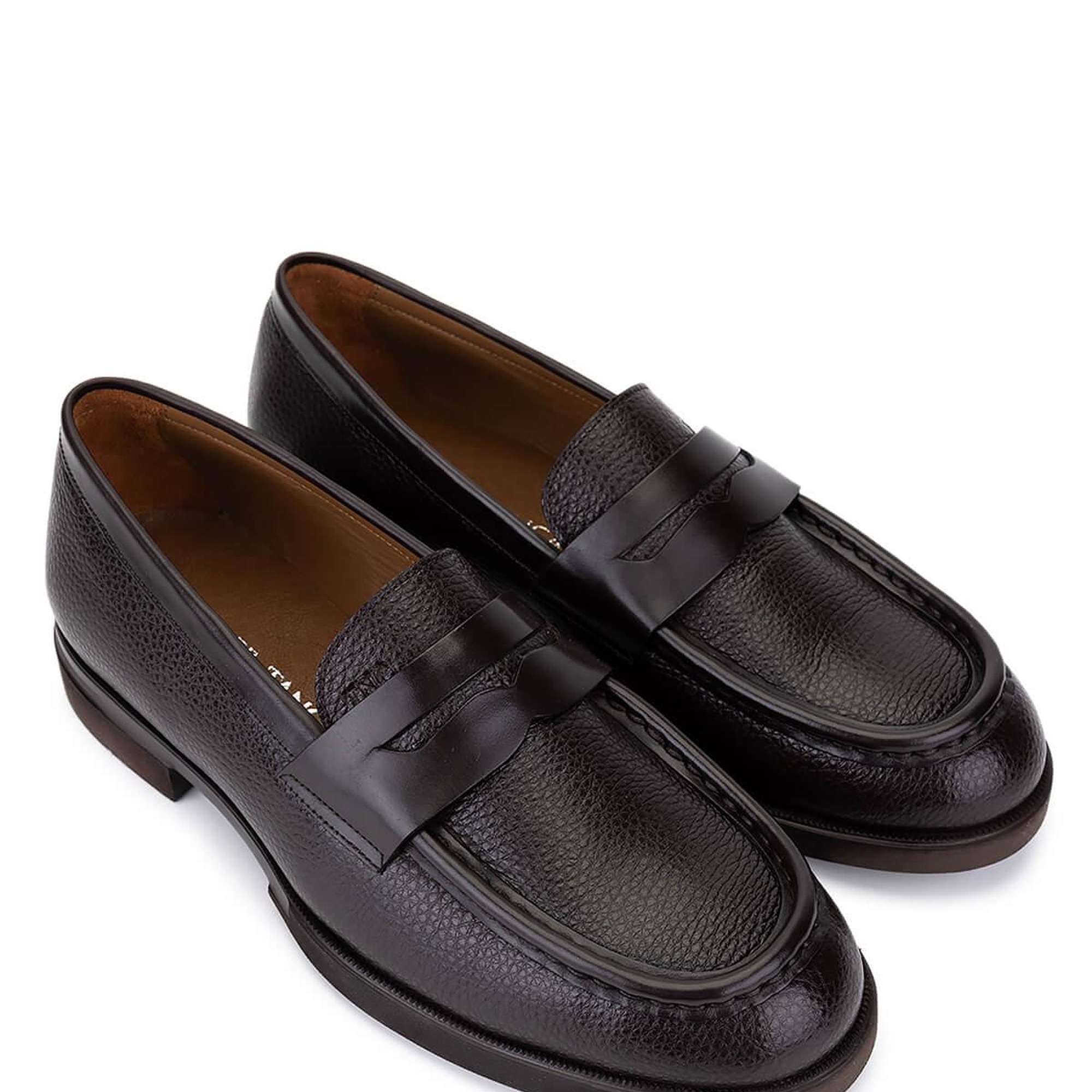 Tamer Tanca Erkek Hakiki Deri Kahverengi Loafer Ayakkabı