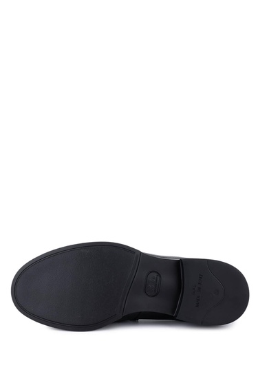  Tamer Tanca Erkek Hakiki Deri Siyah Loafer Ayakkabı