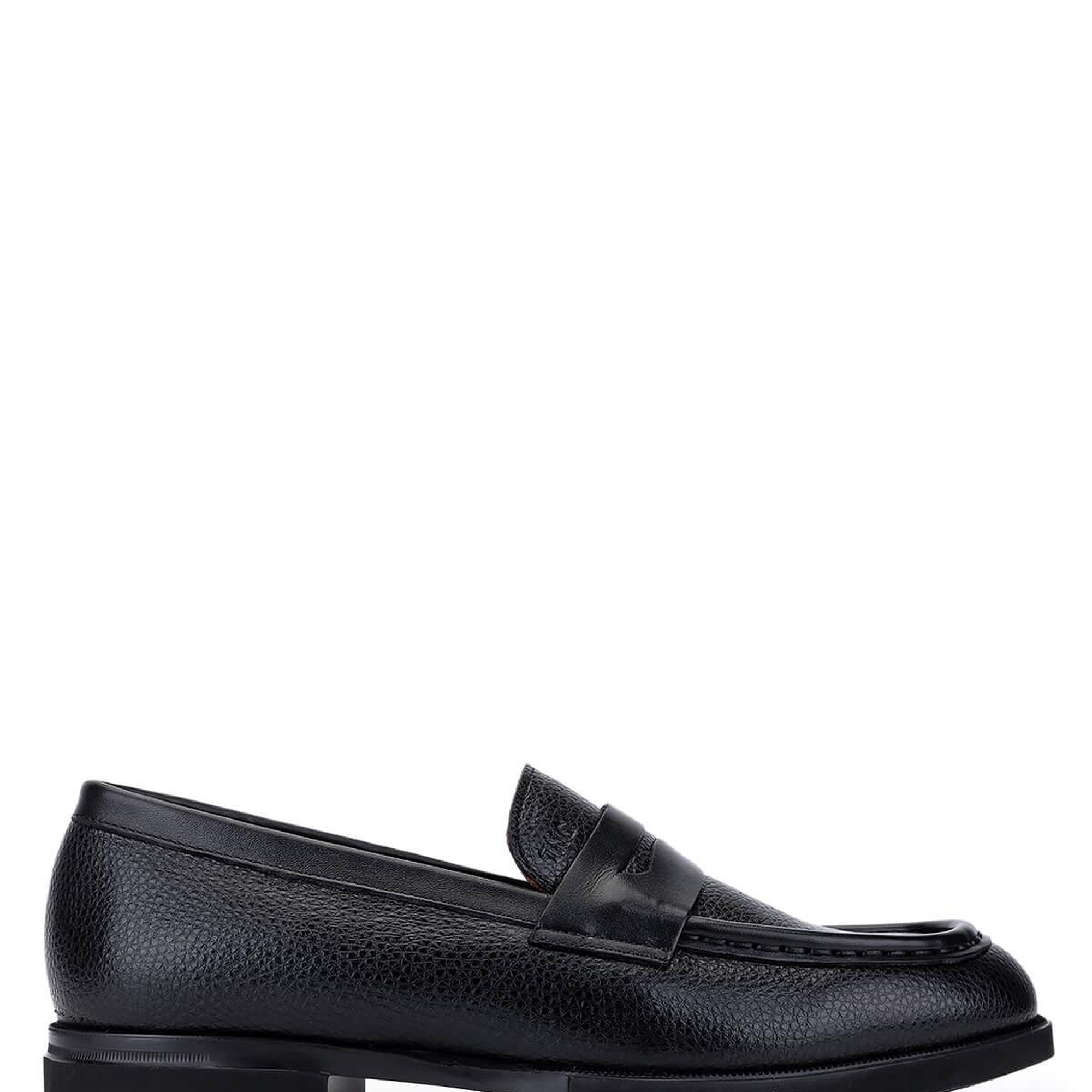 Tamer Tanca Erkek Hakiki Deri Siyah Loafer Ayakkabı