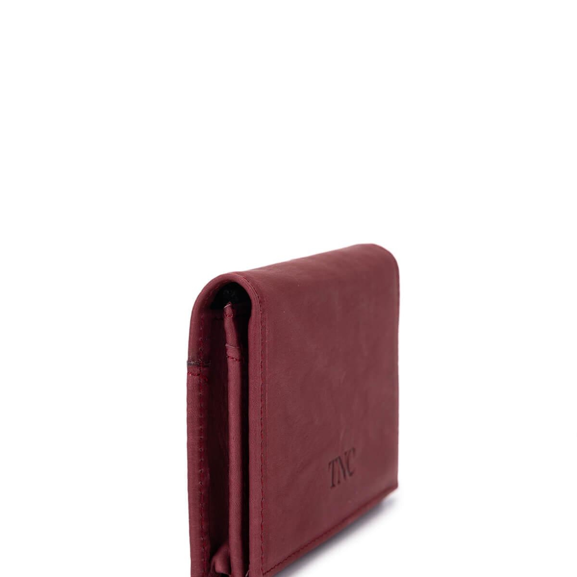 Tamer Tanca Erkek Hakiki Deri Bordo Kartlık