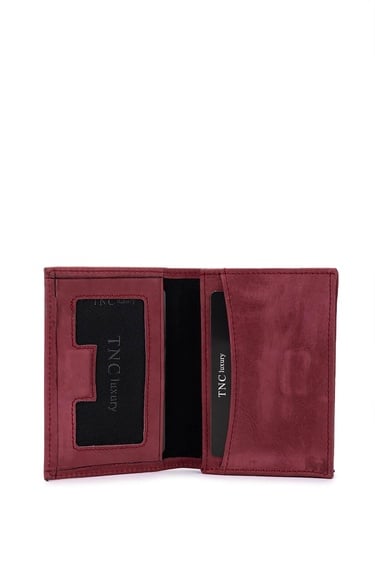  Tamer Tanca Erkek Hakiki Deri Bordo Kartlık