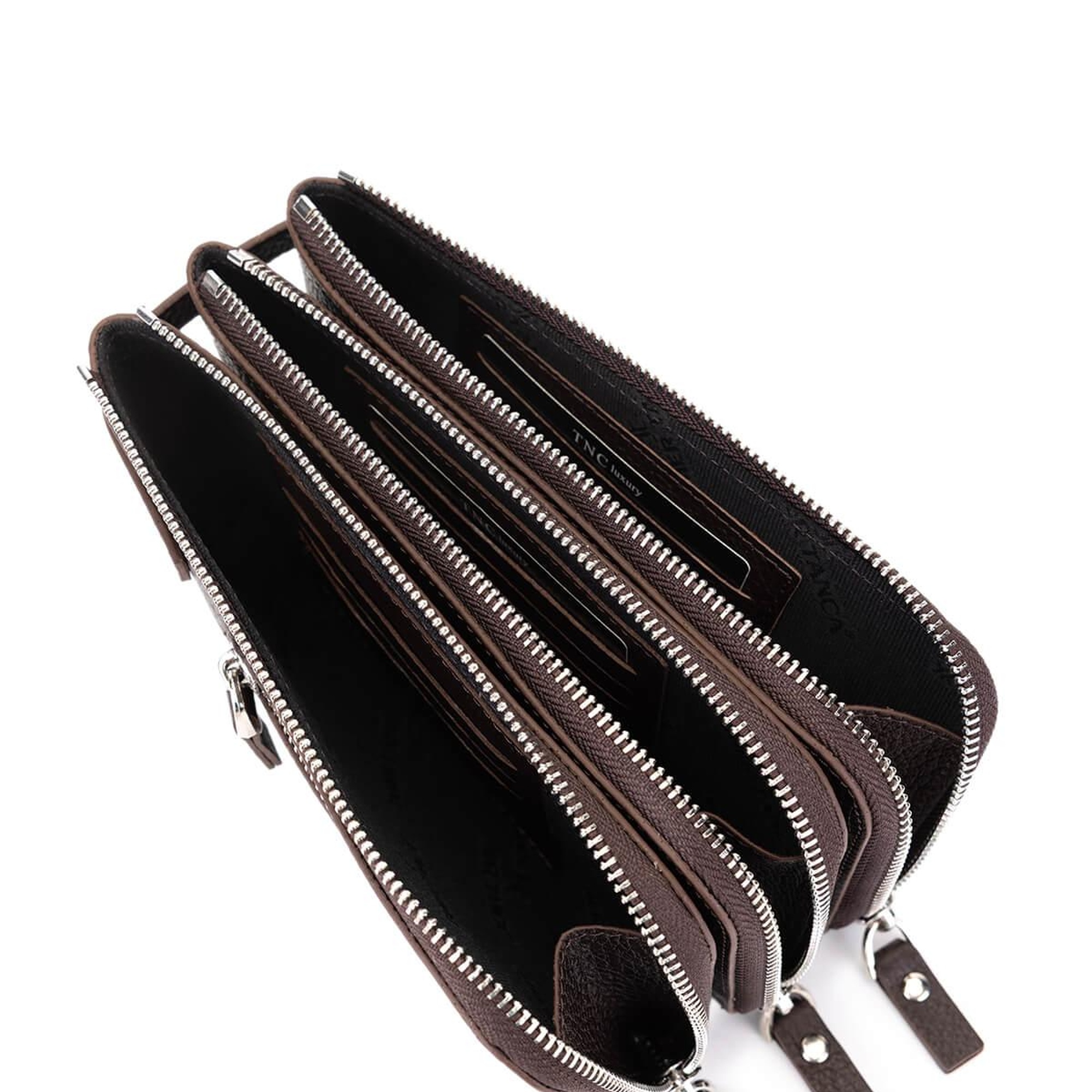 Tamer Tanca Erkek Hakiki Deri Kahverengi El Çantası