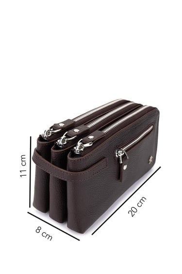  Tamer Tanca Erkek Hakiki Deri Kahverengi El Çantası